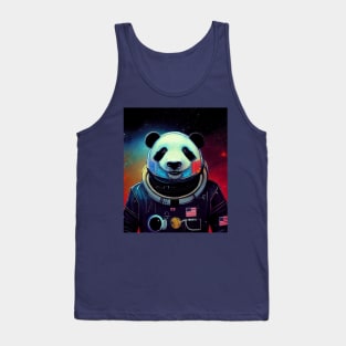 Panda Bear In Space Tank Top